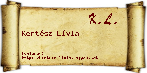 Kertész Lívia névjegykártya